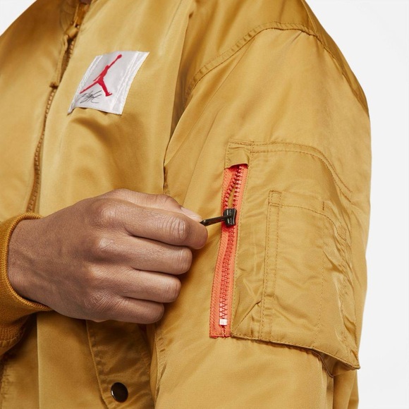 NWT - Jordan Flight Reversible Bomber Jacket - Men’s S - Wheat/Orange - Nvr worn - Picture 8 of 12